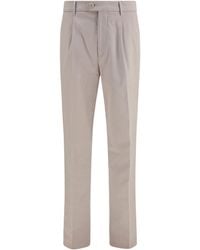 Brunello Cucinelli - Cotton Blend Chino Pants Cotton; Elastane - Lyst