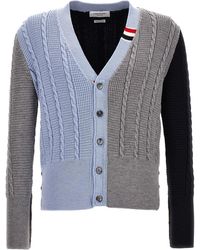 Thom Browne - Funmix Cable Sweater, Cardigans - Lyst