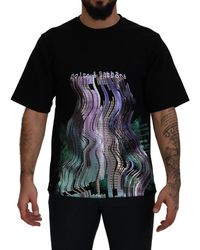 Dolce & Gabbana - Cotton Printed Crewneck Tee T-Shirt Polyester - Lyst