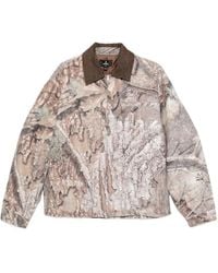 Represent - Tree-Graphic Print Camouflage Cotton Trucker Jacket - Lyst