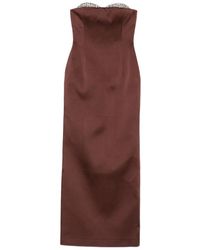 New Arrivals - Evening Dress Satin Polyester - Lyst