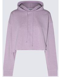 Ganni - Lilac Cotton Sweatshirt - Lyst