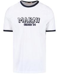 Marni - Timeless T-Shirt With Standard Crew Neckline - Lyst