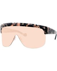 Loewe - Sunglasses Shield Semi Rim, Colored Frame And Bordeaux Lens Lw40034U55S - Lyst