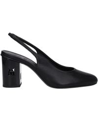Max Mara - Slingback Heels Square Toe Block Heel - Lyst