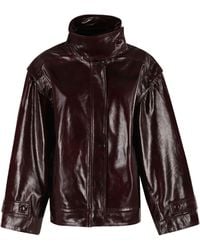 REMAIN Birger Christensen - Oversize Leather Jacket - Lyst