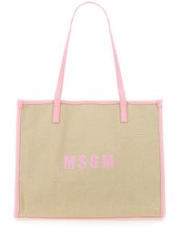 MSGM - Tote Bag With Logo - Lyst