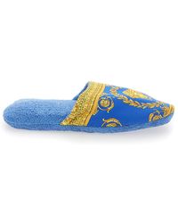Versace - Slippers With Baroque Print, Fabric - Lyst