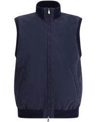 Brunello Cucinelli - Sleeveless Vest Jacket Polyester; Polyamide - Lyst