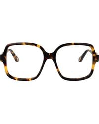 Chloé - Havana-Havana-Transparent Recycled Acetate Glasses - Lyst