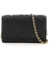 Tory Burch - Fleming Leather Wallet On Chain - Lyst