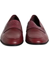 Dolce & Gabbana - Leather Reptile Strap Loafer - Lyst