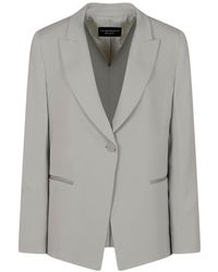 Emporio Armani - Icon Chevron Single-Breasted Blazer - Lyst
