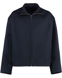 Gucci - Wool Blend Jacket With Drawstring Hem Silk Raincoats - Lyst
