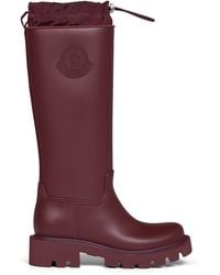 Moncler - Kickstream High Rain Boots Burgundy Pvc - Lyst
