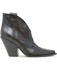 Elena Iachi - Leather Ankle Boots - Lyst