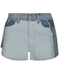 Chiara Ferragni - Denim Buttoned Shorts - Lyst