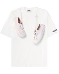 Moschino - T-Shirt With Print Cotton T-Shirts - Lyst