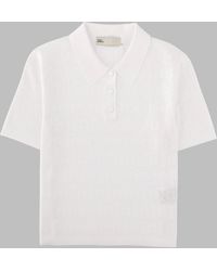 Tory Burch - Polo Shirt Viscose Pointelle - Lyst