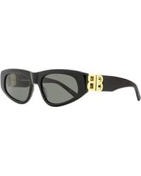 Balenciaga - Cateye Sunglasses Bb0095S 001- 53Mm 0095 Plastic (Acetate) - Lyst