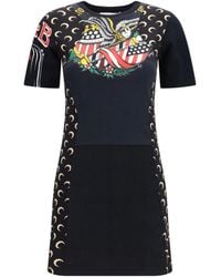 Marine Serre - Fitted Recycled Jersey Dress Cotton - Lyst
