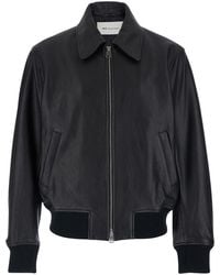 Ami Paris - Jacket With Front Zip Closure And Long Sleeves - Lyst