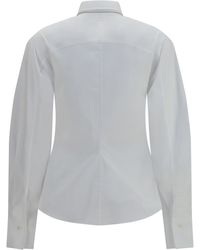 Brunello Cucinelli - Cotton Blend Shirt With Tie - Lyst