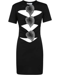 GIUSEPPE DI MORABITO - Cut-Out Detail Crystal Embellished T-Shirt Dress - Lyst