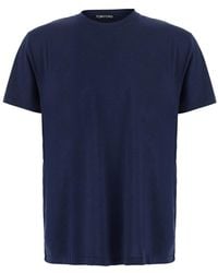 Tom Ford - Crew Neck T-Shirt Blend Cotton Lyocell T-Shirts - Lyst