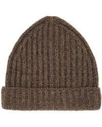 Maison Margiela - Wool And Cotton Blend Beanie Virgin Hat - Lyst