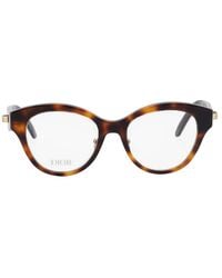 Dior - Eyeglasses Square Full Rim, Shiny Havana Frame And Clear Demo Lenses Lens Glowos1F2400 Sunglasses - Lyst