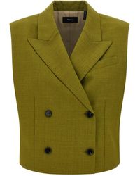 Theory - Double-Breasted City Twill Vest With Peak Lapels - Lyst