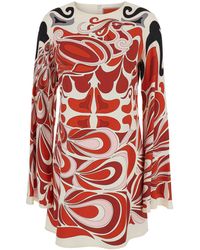 La DoubleJ - Crewneck Mini Dress With Flared Sleeves And All - Lyst