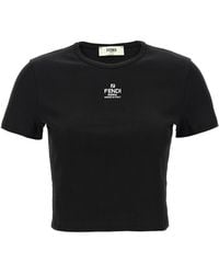 Fendi - Cropped T-Shirt - Lyst