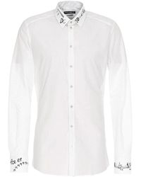Dolce & Gabbana Logo Cotton Shirt - White