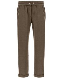 Brunello Cucinelli - Cotton-Silk Pants - Lyst