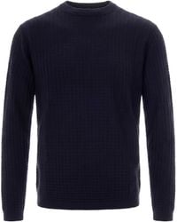 Emporio Armani - Textured Crewneck Sweater - Lyst