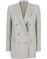 Tagliatore - Jasmine Silk Wool Jacket With Collar And Front Closure - Lyst