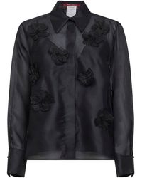 Max Mara - Silk Organza Mseagi Embroidered Shirt - Lyst