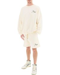 Rhude - Jersey Bermuda Short With Logo Embroidery - Lyst