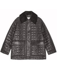 Ganni - Quilted Midi Jacket Not Specified - Lyst
