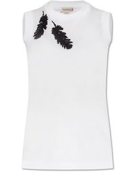 Alexander McQueen - Top With Appliqué - Lyst