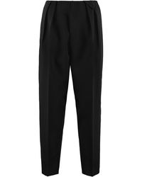 Bottega Veneta - Cropped Wool Trousers - Lyst