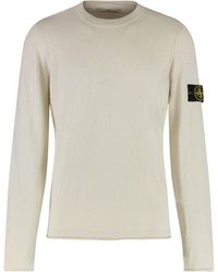 Stone Island - Cotton Blend Crew-Neck Sweater Sweatshirts - Lyst