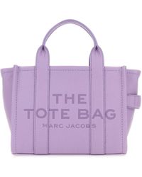 Marc Jacobs - Lilac Leather Mini The Tote Bag Handbag - Lyst