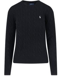 Polo Ralph Lauren - Classic Cable Knit Sweater With Round Neckline - Lyst