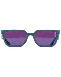 Gucci - Sunglasses Square Full Rim, Light Frame And-Light Mirror With Gg Pattern Lens Gg1539S003 - Lyst