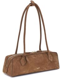 Alaïa - Shoulder Bag Le Teckel Raw Umber Suede 2 Calf Leather - Lyst