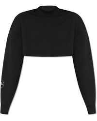 adidas By Stella McCartney - Cropped Sweatshirt With Logo - Lyst