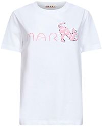 Marni - Cotton Logo T-Shirt - Lyst